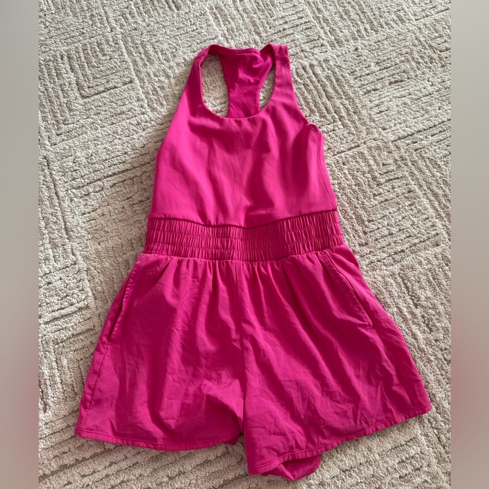 Yogalicious Kids Sleeveless Bodysuit in Bold Pink